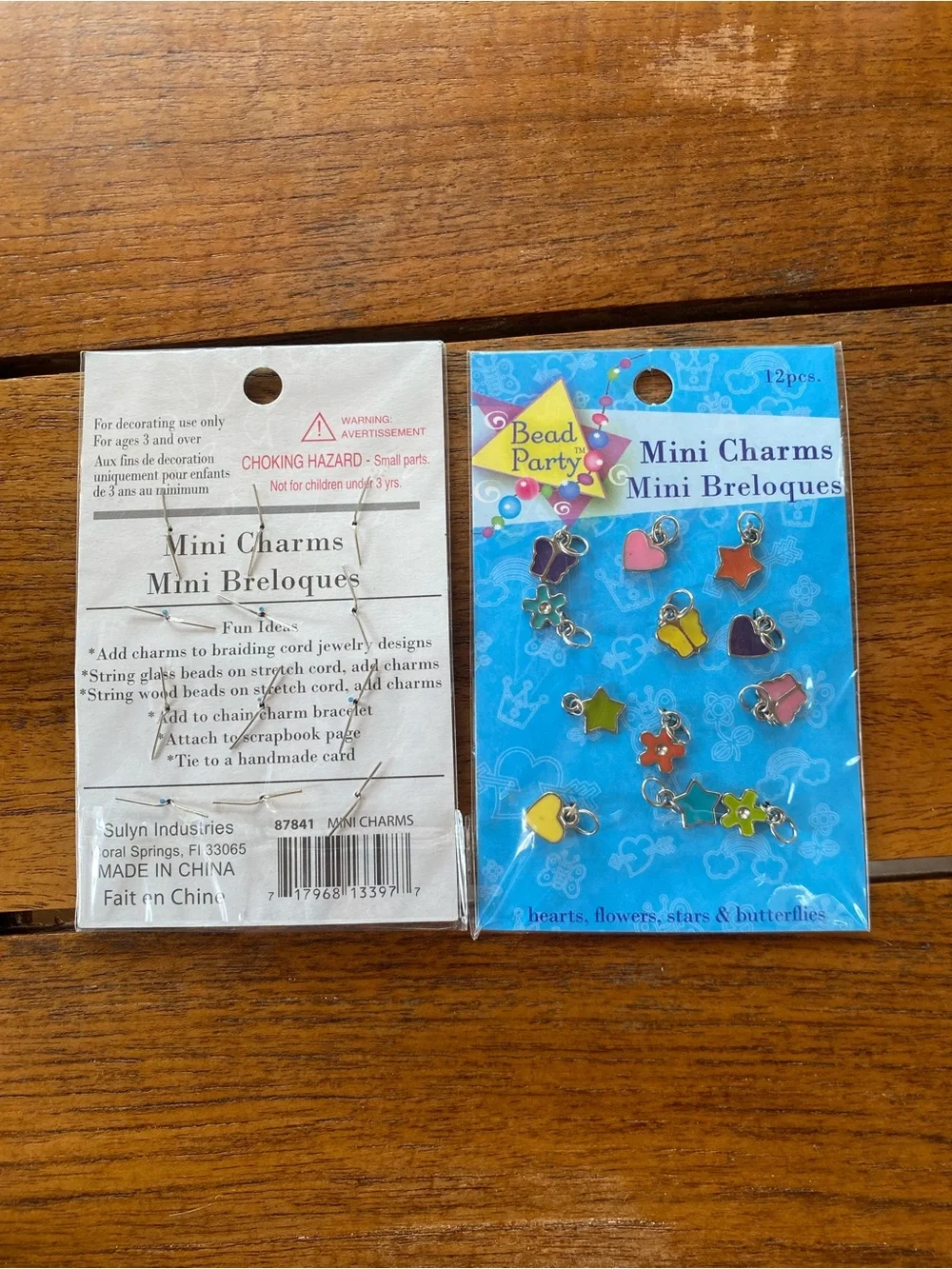 Kids Mini Charms Pack - Blue Card with Multicolor Enamel Charms